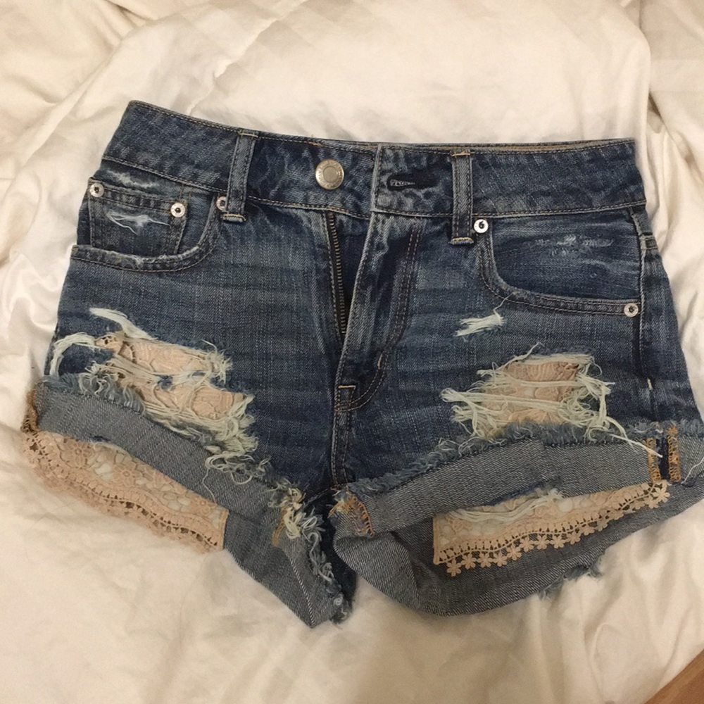 Hi-rise American eagle festival shorts